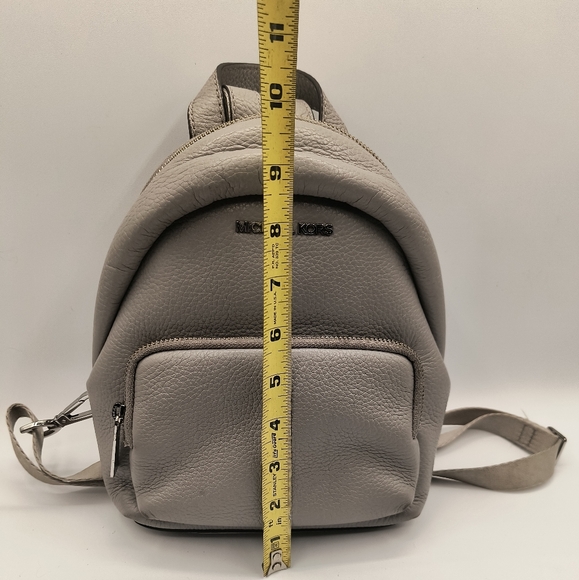 Michael Kors Erin Grey Convertible Mini Pebbled Leather Backpack - Picture 4 of 9
